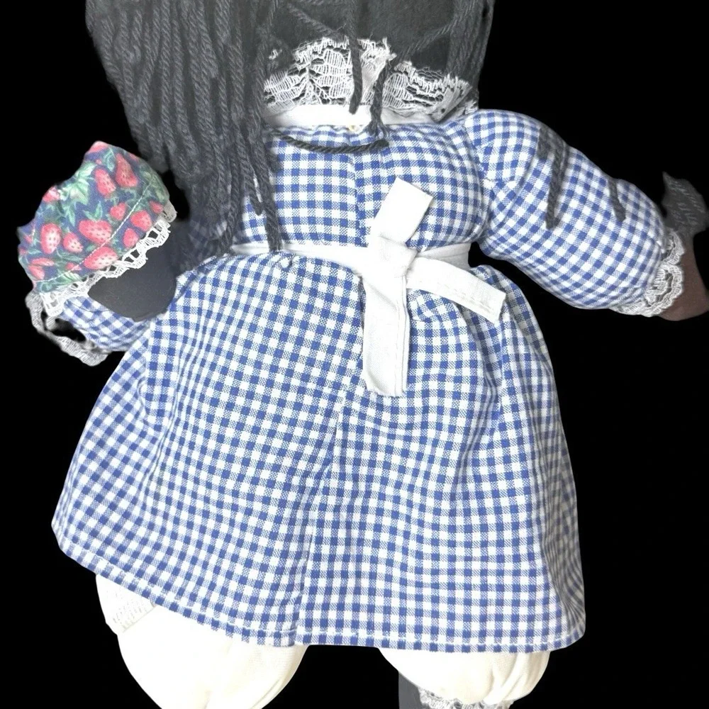 Folk Art African American Primitive Rag Dolls Lot of 2